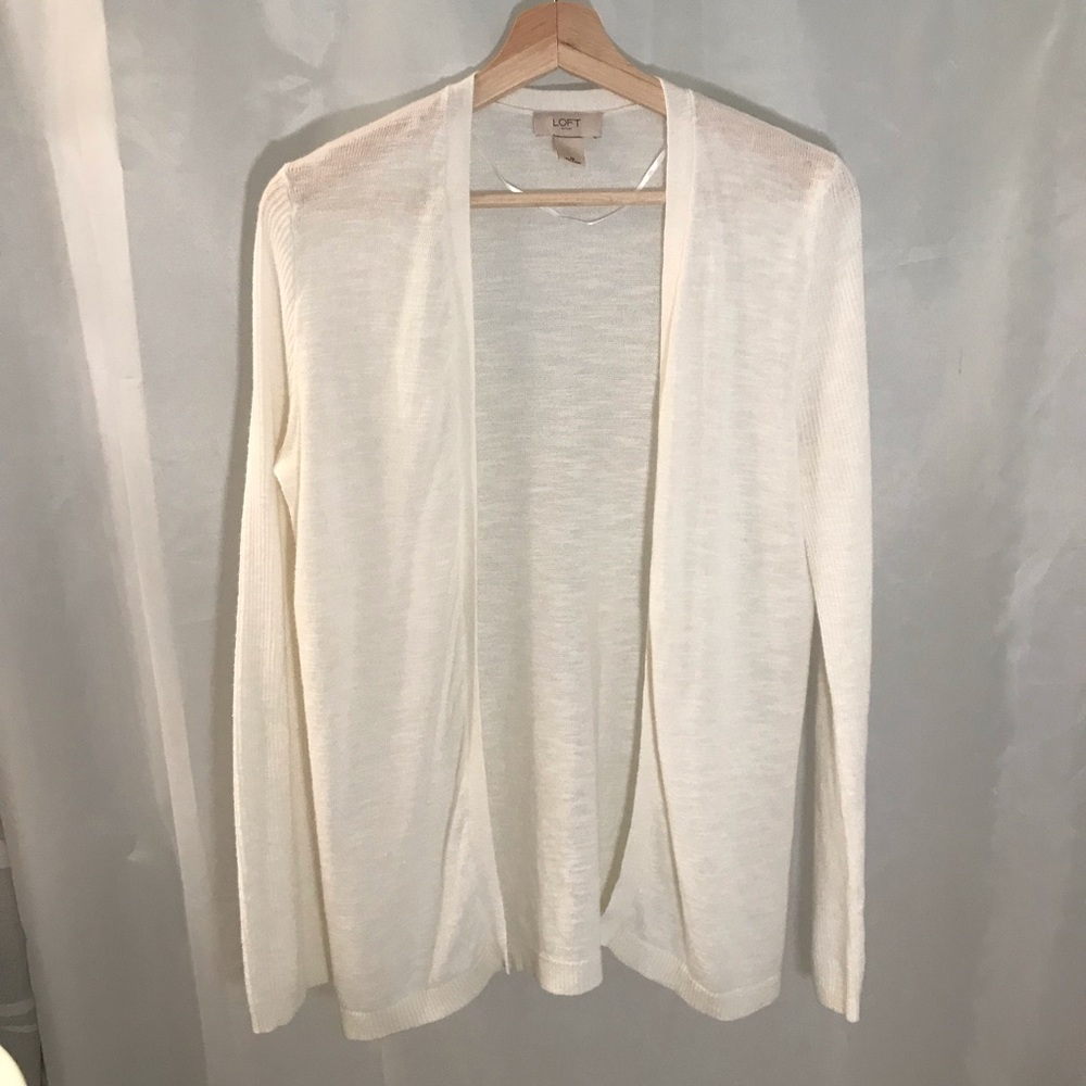 LOFT Ribbed Open Cardigan- never worn